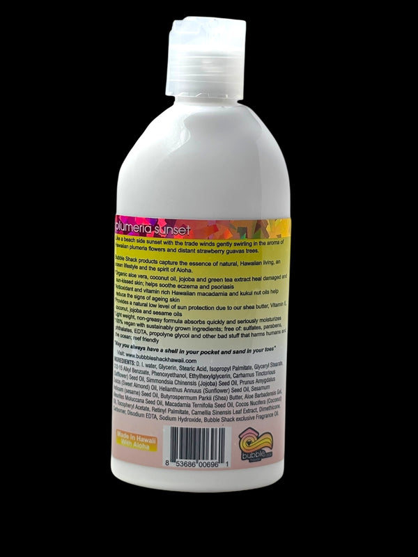 MADE IN HAWAII, Plumeria Sunset Kukui + Shea Hawaiian Silky Lotion 8.5oz.