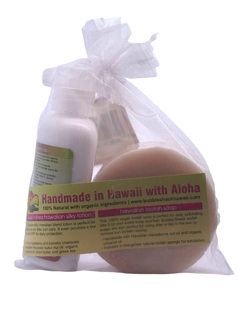 Coconut Volcano Mini Lotion and Loofah Soap Gift Set