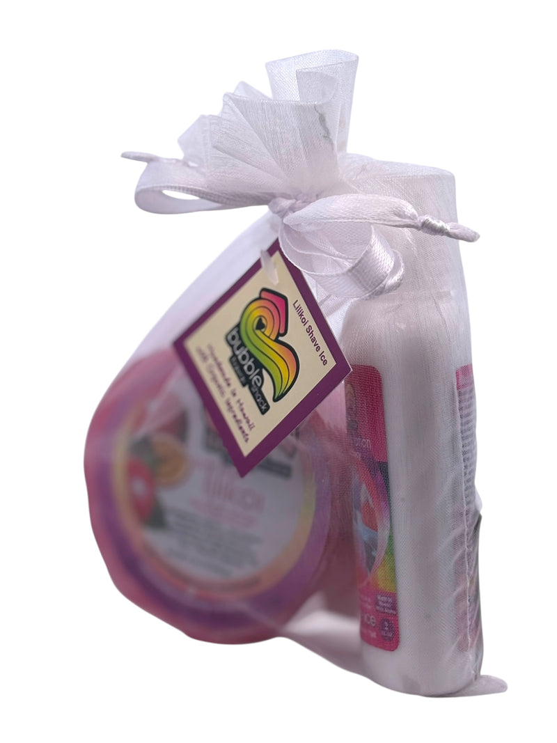 MADE IN HAWAII, Lilikoi Shave Ice Mini Lotion and Loofah Soap Gift Set.