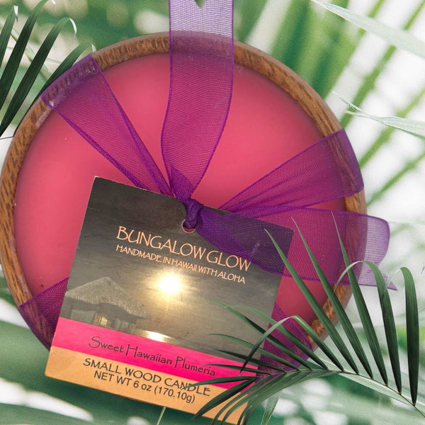Sweet Hawaiian Plumeria Soy Poi Bowl Candle