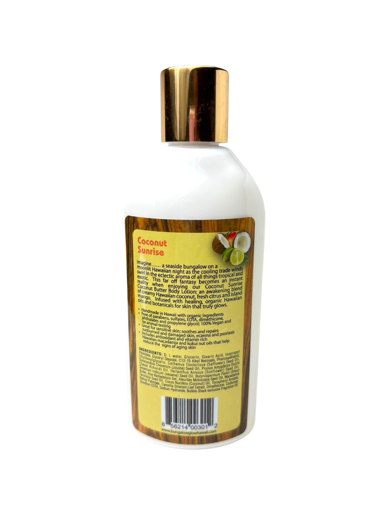 MADE IN HAWAII, Coconut Sunrise Coconut Butter Body Lotion 8.5oz.