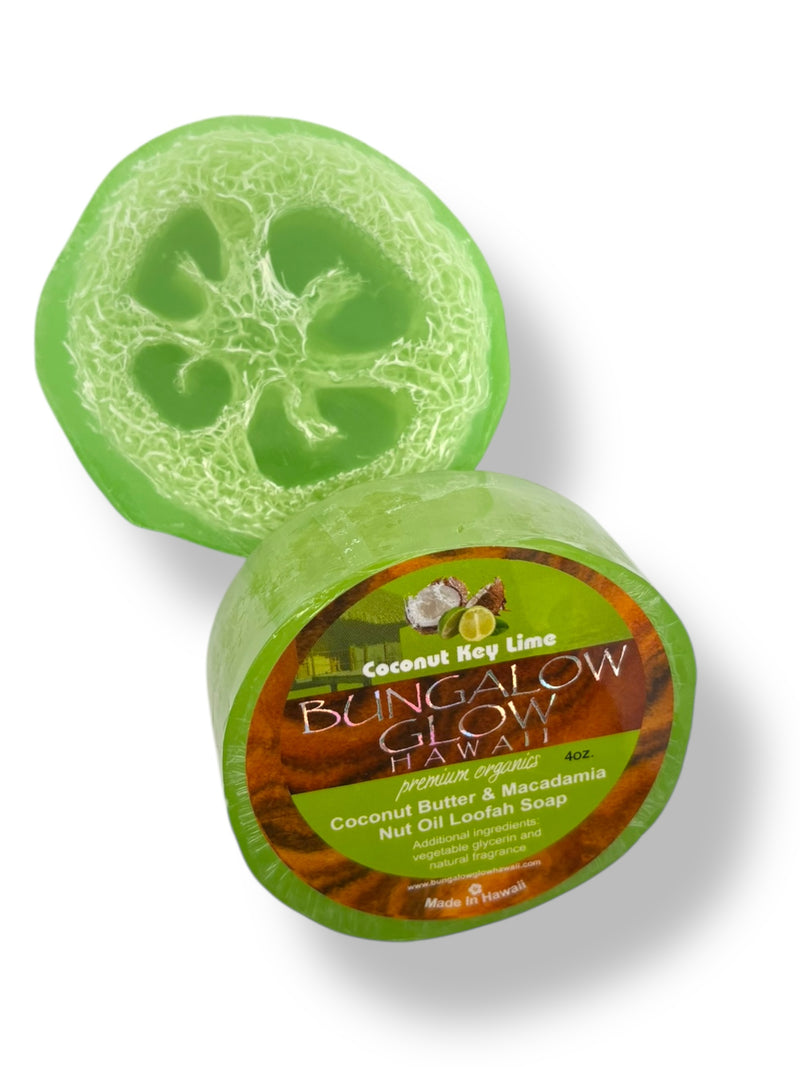 MADE IN HAWAII.Coconut Lime Verbena Loofah Soap