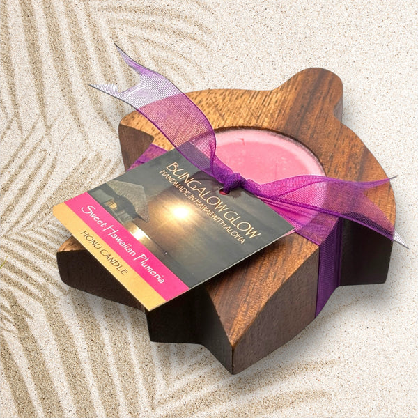 MADE IN HAWAII.Sweet Hawaiian Plumeria Hawaiian Honu Candle