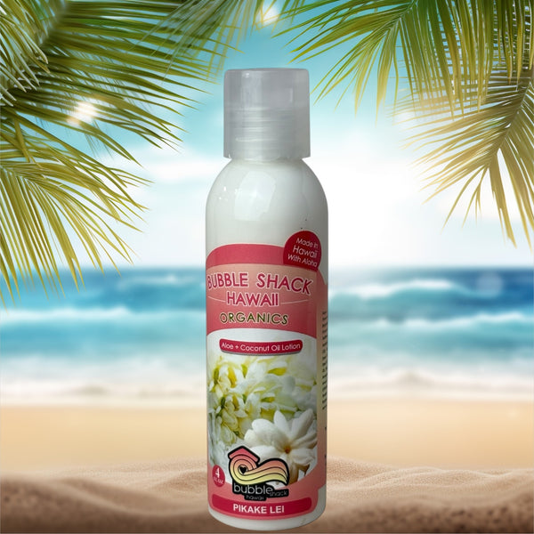 MADE IN HAWAII. Pikake Lei Kukui + Shea Hawaiian Silky Lotion 4oz