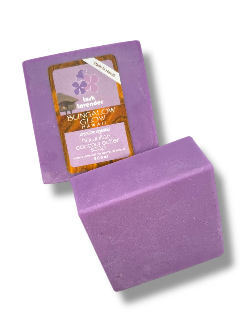 MADE IN HAWAII. Lush Lavender Premium Organics Hawaiian Coconut Butter Soap