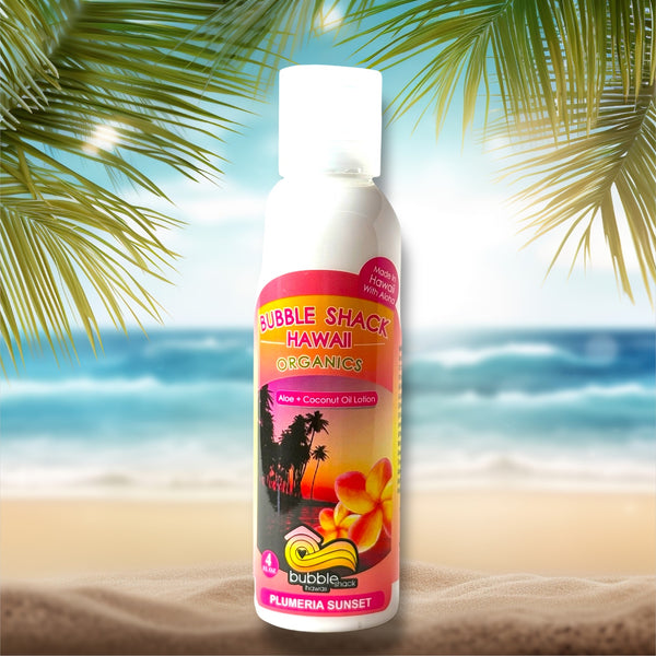 MADE IN HAWAII, Plumeria Sunset Kukui + Shea Hawaiian Silky Lotion 4oz.