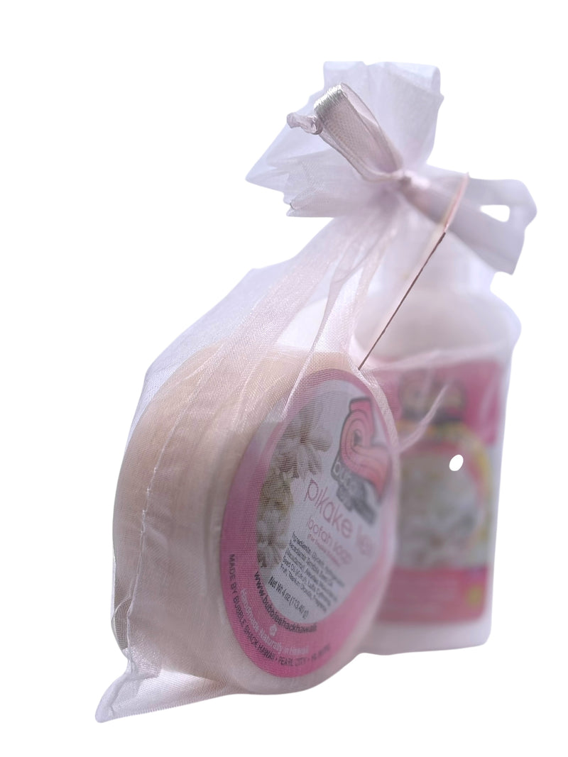 MADE IN HAWAII, Pikake Lei Loofah Lather/Soy Poi Candle Gift Set.