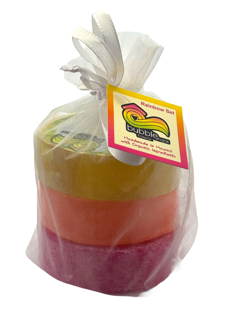 Rainbow Loofah 3 Pack Gift Set