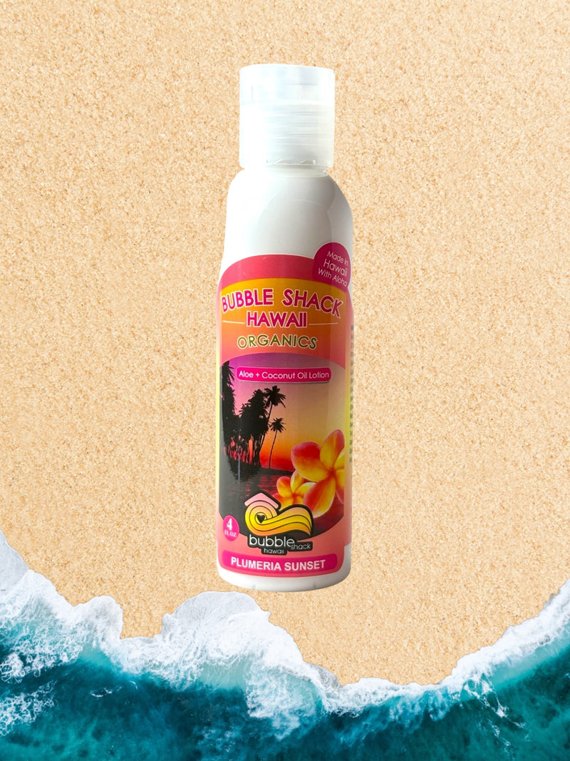 MADE IN HAWAII, Plumeria Sunset Kukui + Shea Hawaiian Silky Lotion 4oz.