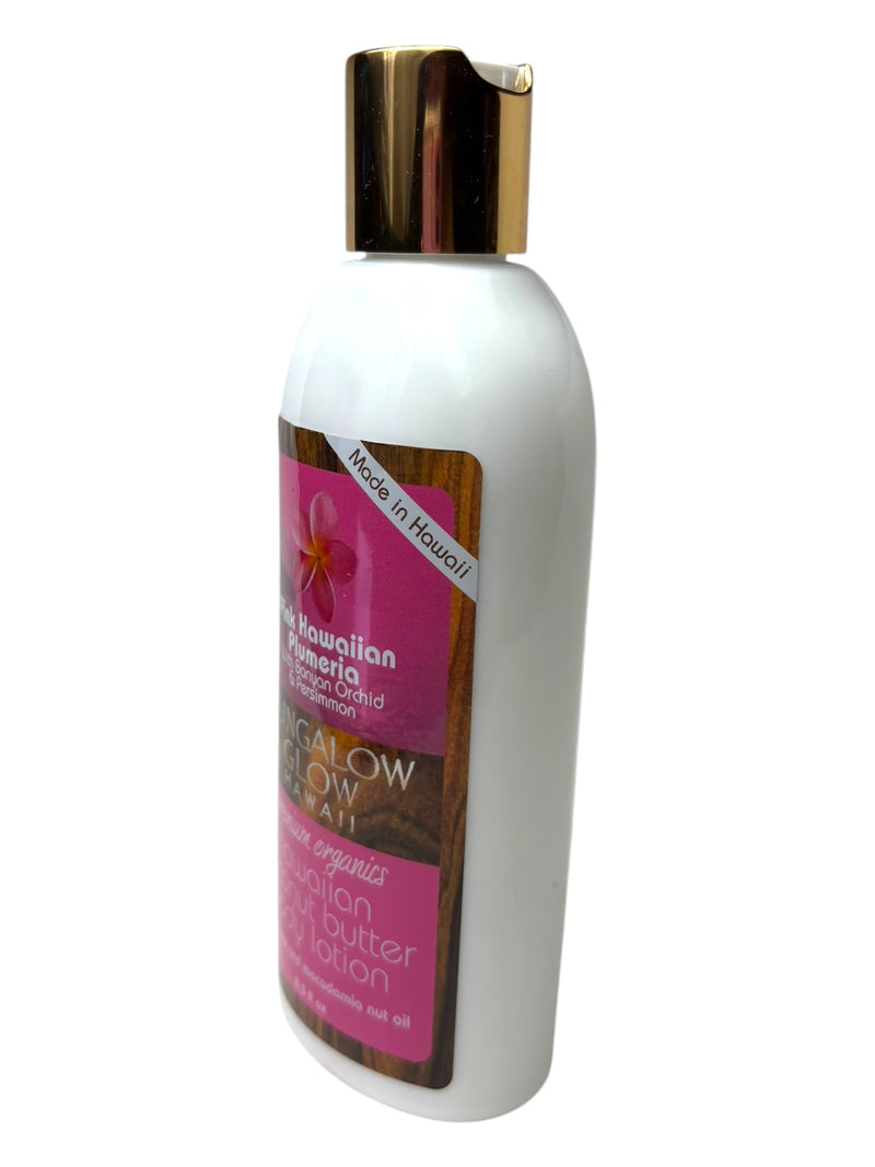 MADE IN HAWAII, Pink Hawaiian Plumeria Coconut Butter Body Lotion 8.5oz.