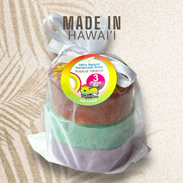 MADE IN HAWAII, Tropical Rainbow 3 Piece Set.