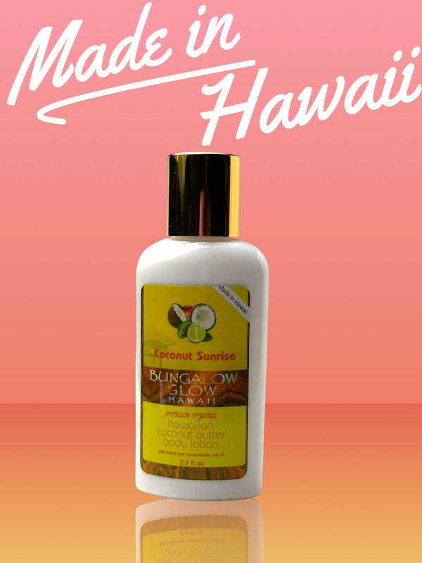 MADE IN HAWAII, Coconut Sunrise Coconut Butter Body Lotion 2oz.
