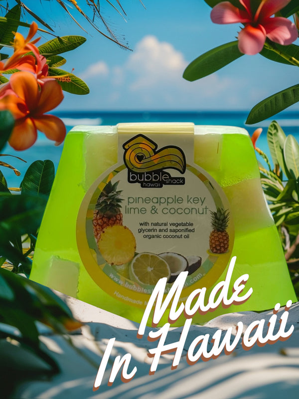 MADE IN HAWAII. Pineapple Key Lime & Coconut Chunk Soap