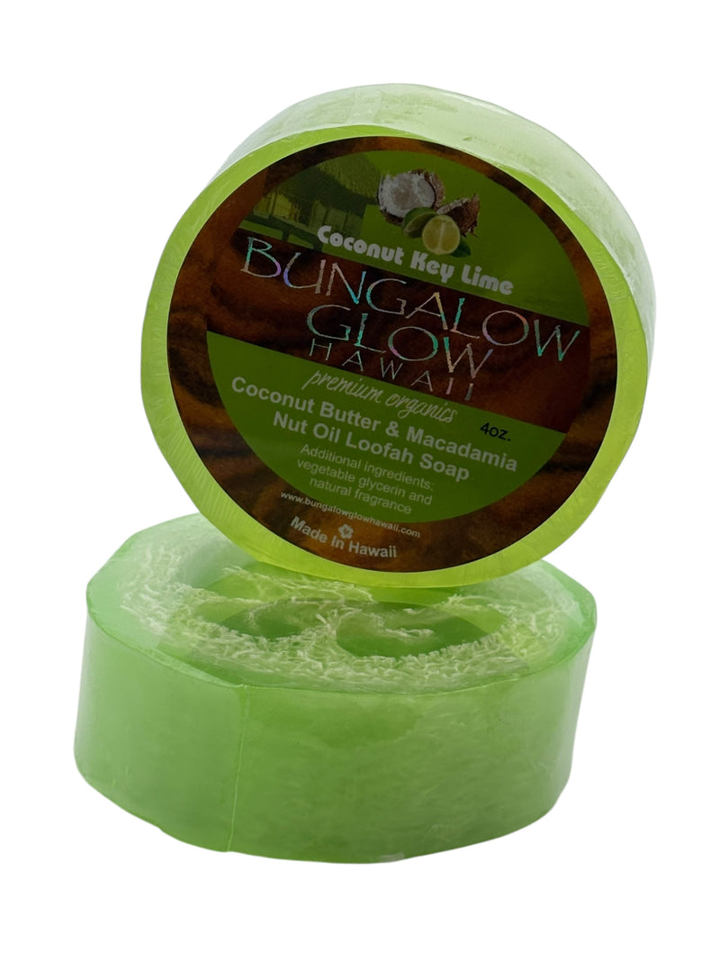 MADE IN HAWAII.Coconut Lime Verbena Loofah Soap