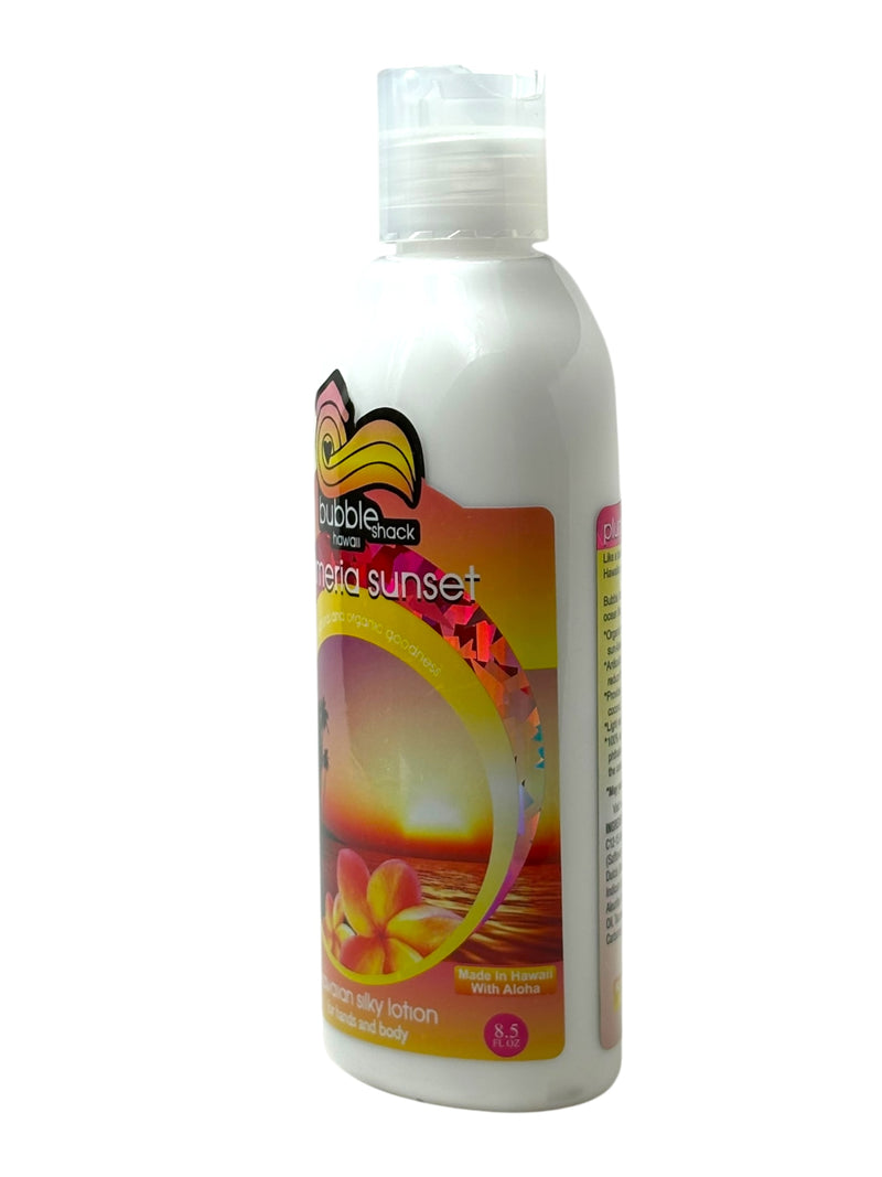 MADE IN HAWAII, Plumeria Sunset Kukui + Shea Hawaiian Silky Lotion 8.5oz.