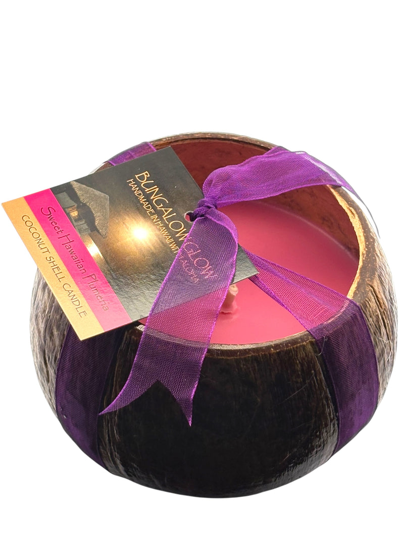 Sweet Hawaiian Plumeria Coconut Shell Soy Candle