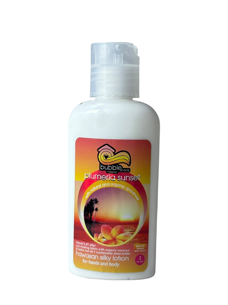 MADE IN HAWAII, Plumeria Sunset Kukui + Shea Hawaiian Silky Lotion 2oz.