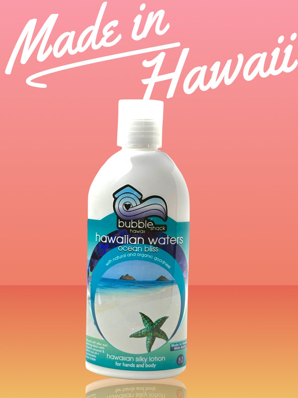 MADE IN HAWAII, Hawaiian Waters Ocean Bliss Kukui + Shea Hawaiian Silky Lotion 8.5oz.