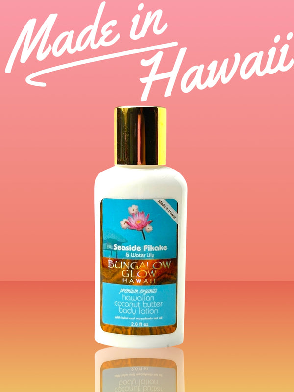 MADE IN HAWAII, Seaside Pikake + Water Lily Coconut Butter Body Lotion 2oz.