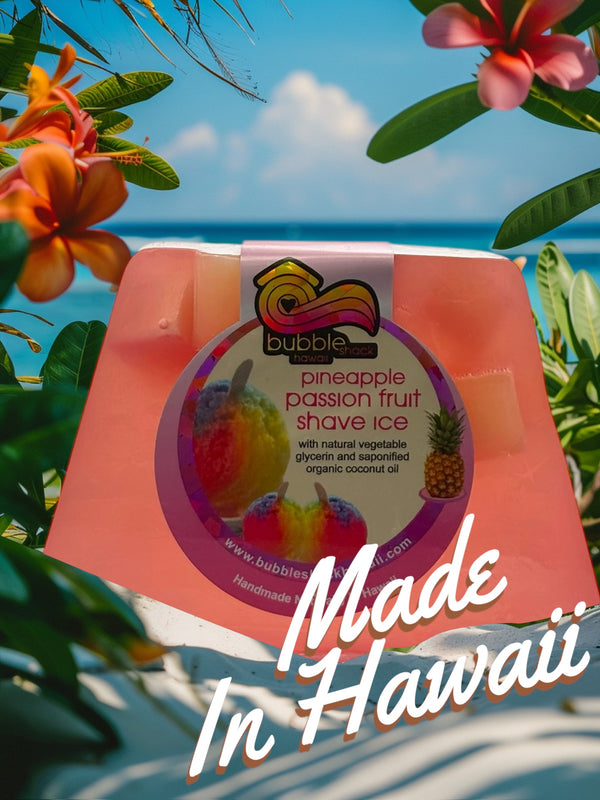 MADE IN HAWAII.Pineapple Passionfruit Shave Ice Chunk Soap