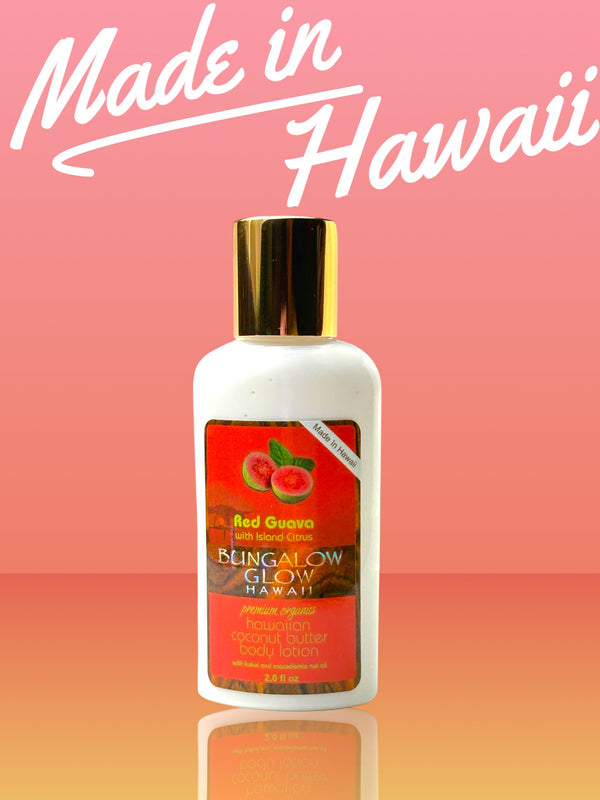 MADE IN HAWAII, Red Guava with Island Citrus Coconut Butter Body Lotion 2oz.