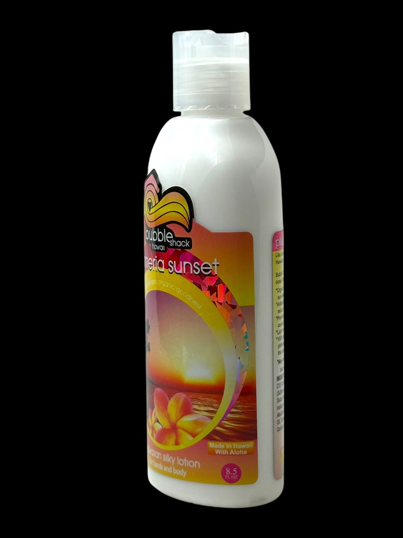 MADE IN HAWAII, Plumeria Sunset Kukui + Shea Hawaiian Silky Lotion 8.5oz.