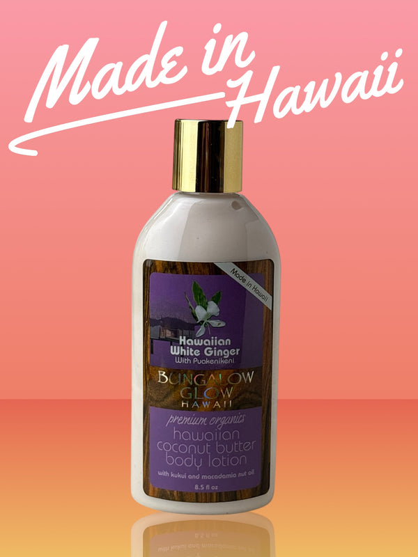 Hawaiian White Ginger with Puakenikeni Coconut Butter Body Lotion 8.5oz