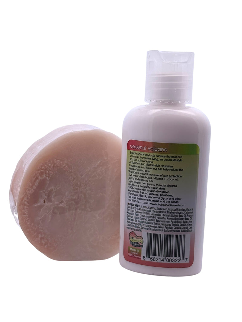 Coconut Volcano Mini Lotion and Loofah Soap Gift Set