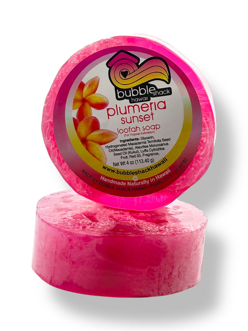 MADE IN HAWAII.Plumeria Sunset Loofah Soap