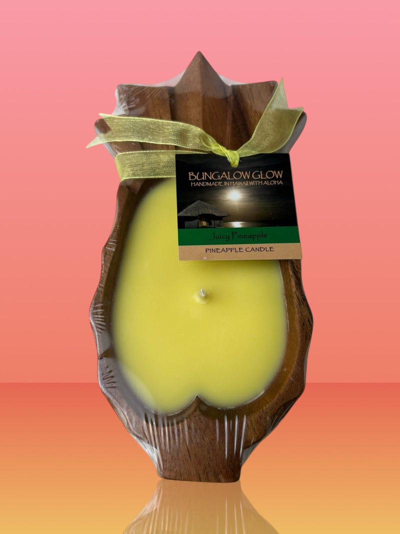 MADE IN HAWAII. Juicy Pineapple Pineapple Shaped Candles