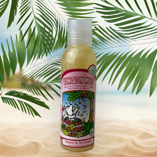 MADE IN HAWAII. Flowers in My Shower Naturally Magnificent Wash for Dogs 4oz