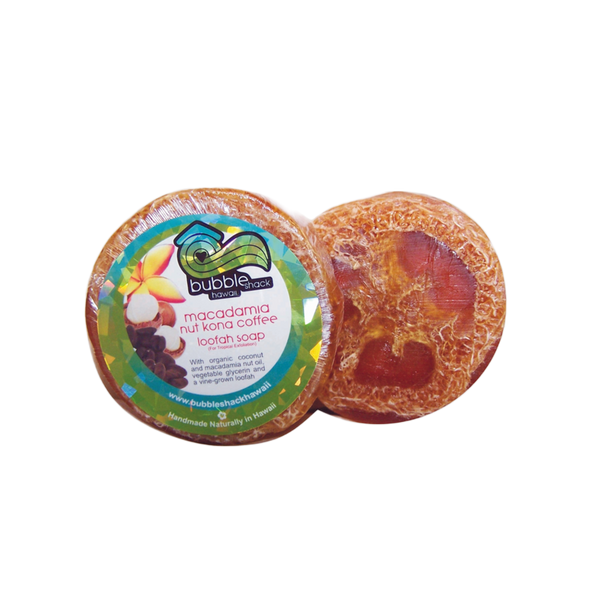 Macadamia Nut Kona Coffee Loofah Lather