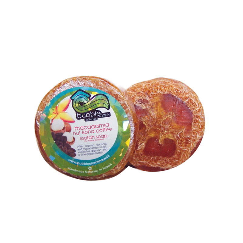 Macadamia Nut Kona Coffee Loofah Lather