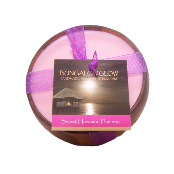 Sweet Hawaiian Plumeria Soy Poi Bowl Candle