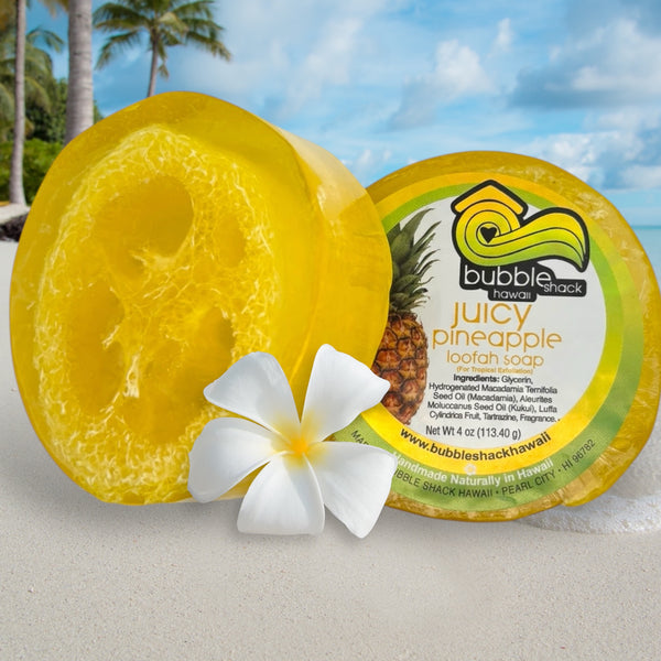 MADE IN HAWAII.Juicy Pineapple Loofah Soap