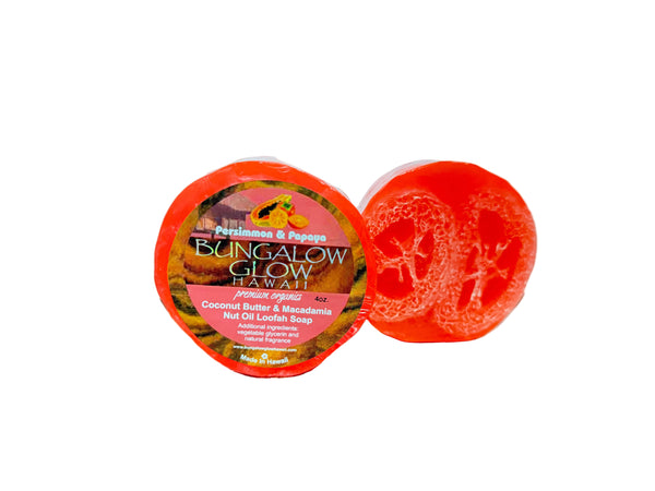 Persimmon & Papaya Premium Organics Coconut Butter Loofah Soap