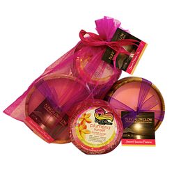 Sweet Hawaiian Plumeria Loofah Lather/Soy Poi Candle Gift Set