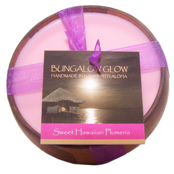 Sweet Hawaiian Plumeria Soy Poi Bowl Candle