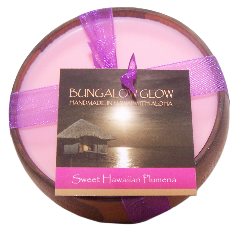 Sweet Hawaiian Plumeria Soy Poi Bowl Candle
