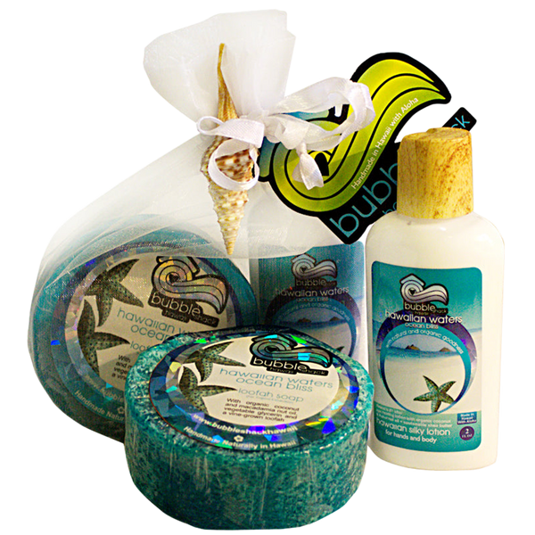 Hawaiian Waters Ocean Bliss Mini Lotion and Loofah Soap Gift Set