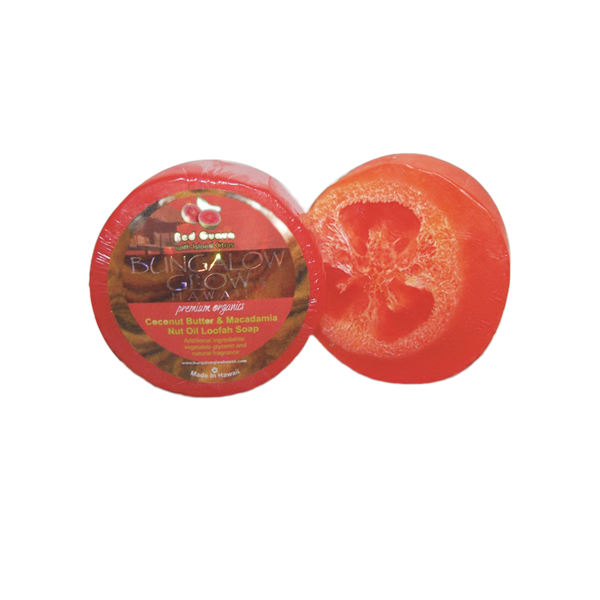 Red Guava with Island Citrus Premium Organics Coconut Butter Sticker Loofah Soap