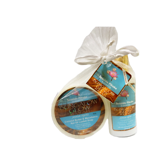 Seaside Pikake 2oz Lotion and Loofah Soap Gift Set