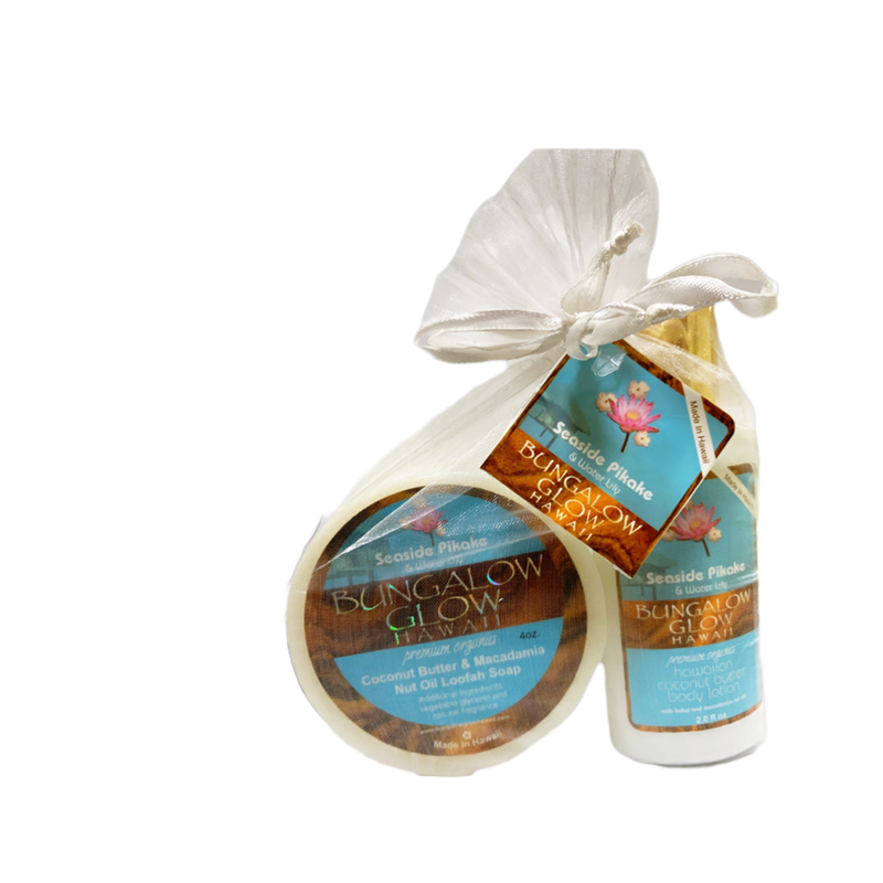 Seaside Pikake 2oz Lotion and Loofah Soap Gift Set