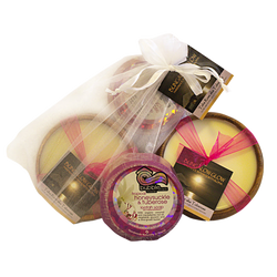 Tropical Honeysuckle + Tuberose Loofah Lather/Soy Poi Candle Gift Set