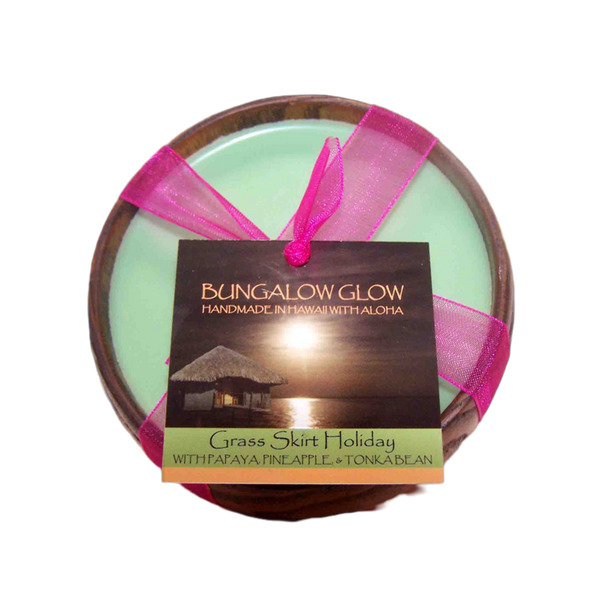 Grass Skirt Holiday Soy Poi Bowl Candle