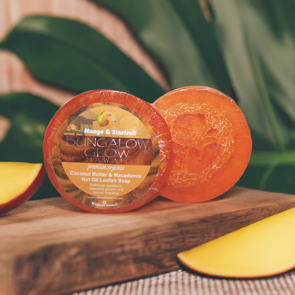 Mango & Starfruit Premium Organics Coconut Butter Loofah Soap