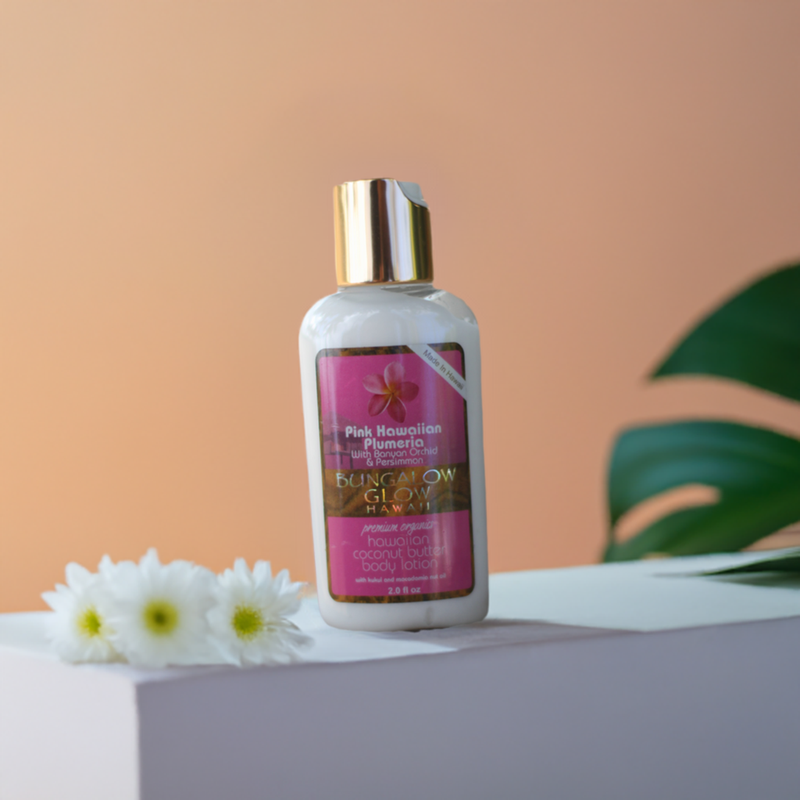 Pink Hawaiian Plumeria Coconut Butter Body Lotion 2oz