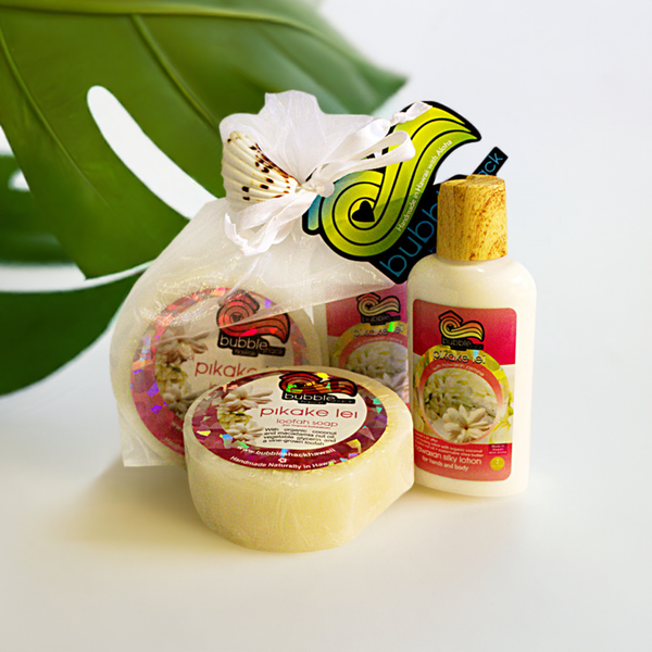 Pikake Lei Mini Lotion and Loofah Soap Gift Set