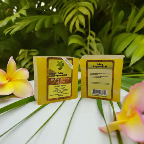 Juicy Peppermint Premium Organics Hawaiian Coconut Butter Soap