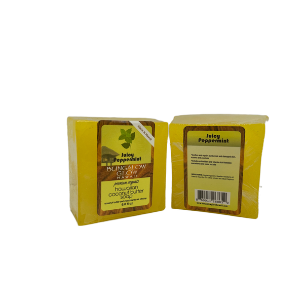 Juicy Peppermint Premium Organics Hawaiian Coconut Butter Soap